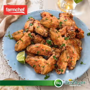 Farmchef Frozen Fully Cooked Chicken Middle Wing Spicy Crispy Type 1KG